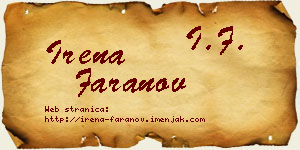 Irena Faranov vizit kartica